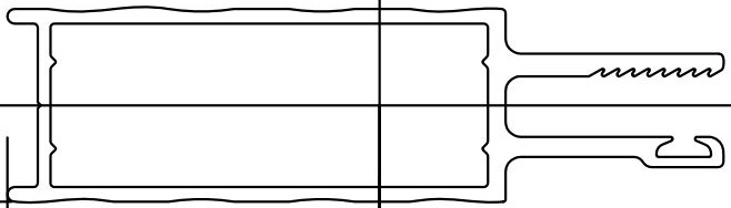 SV Door Frame CENTRE MOUNT Textura White GA330A 6.5m