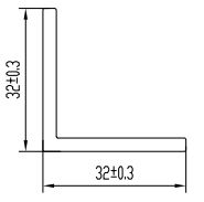 Angle 32x32x3.0 Custom Black Matt GN248A 6.5m