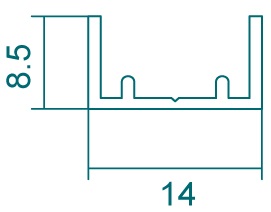 Flyscreen Single Bottom Track Primrose Gloss GD037A 6.5m