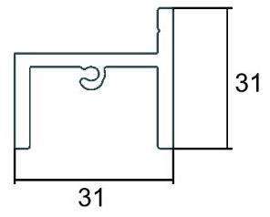 Flydoor Single Head Track in Mill Finish 6.5m