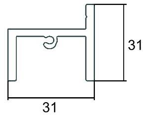 Flyscreen Single Door Head Track Face Fix Monument Matt GL229A 6.5m