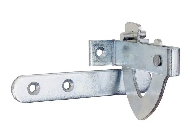 Gate D Latch Kit - Bolt On - Flat Post - Zinc Plated