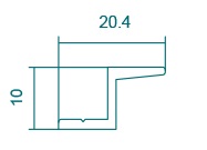 Offset Interlock 10mm Paperbark Satin GU114A 6.5m