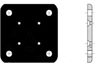 Xcell Base Plate 100x100 Pre-drilled Anodic Dark Grey Matt GL213A