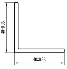 Angle 40x40 x 3.0 Mill Finish 6.5m