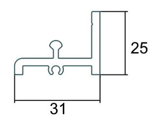 Flyscreen Single Door Sill Track Face Fix Surfmist Matt GA236A 6.5m