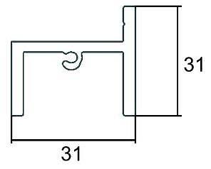 Flyscreen Single Door Head Track Face Fix Custom Black Matt GN248A 6.5m