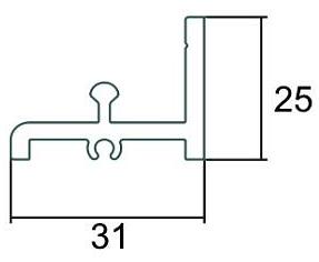 Flyscreen Single Door Sill Track Face Fix Mill Finish 6.5m