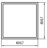 Square Hollow 40x40x1.6 Custom Black Matt GN248A 6.5m