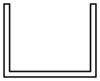 U Channel 25x20x1.6 Anodic Off White Matt GD227A 6.3m