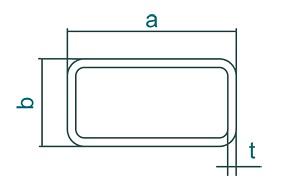 Rectangle Hollow 25x38x1.6 Anodic Bronze Satin GY114A 6.5m